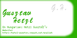 gusztav hetzl business card